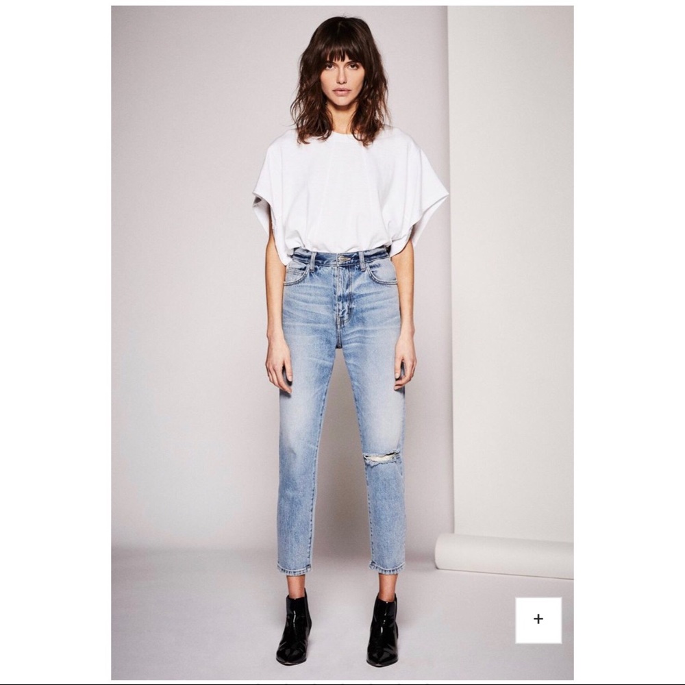 Current/Elliott Cropped Slim Boyfriend Jeans
